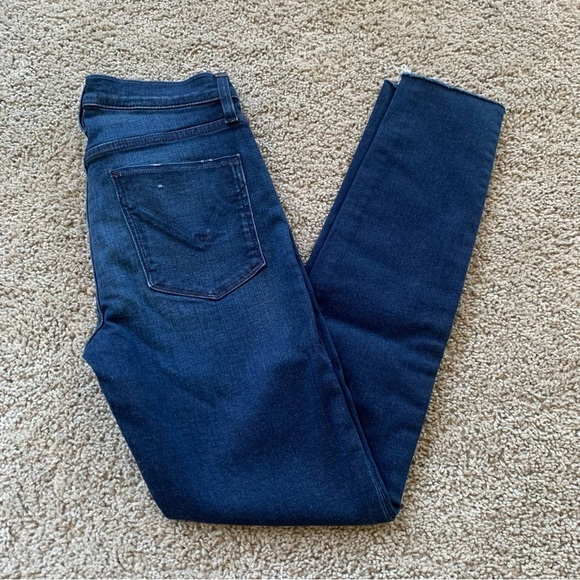 Hudson Nico Dark Wash Super Skinny Jeans Size 27 Raw Hem - Picture 1 of 6